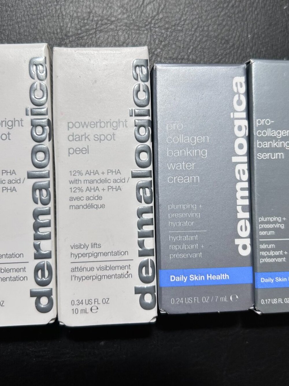 NEW Dermalogica Skincare Lot: 2 Powerbright Peel, 1 Pro-Collagen Serum & 1 Cream